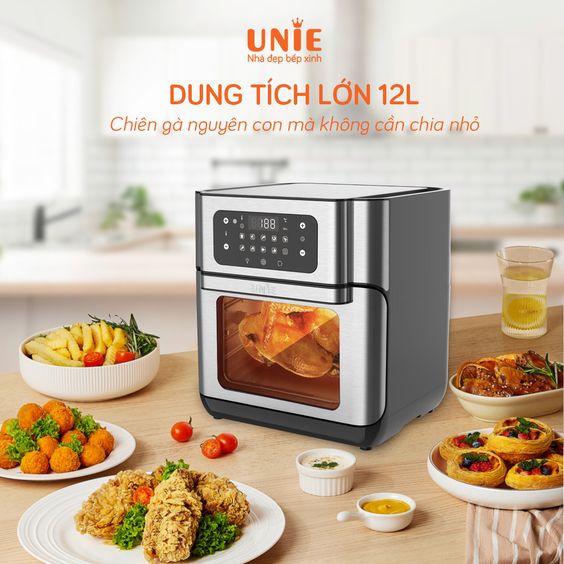 Nồi chiên không dầu Unie UE 1000 dung tích cực lớn
